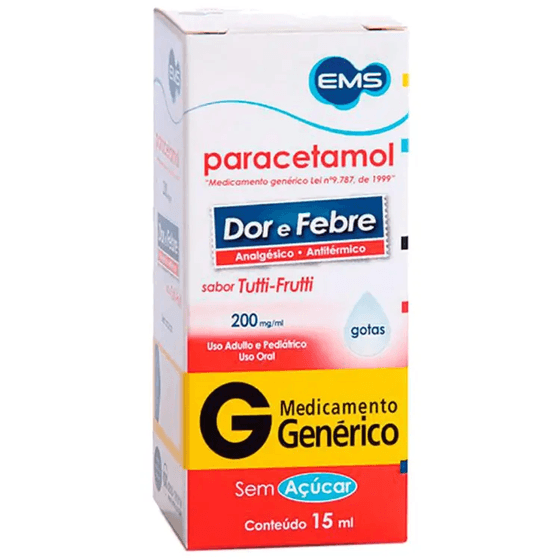 Paracetamol 200mg/mL Solução Oral (Gotas) - Frasco com 15mL - Imagem 1